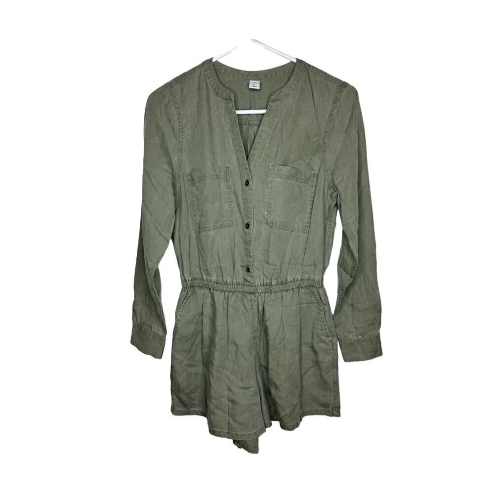 Women’s Olive Utility Romper - Brand Not Visible